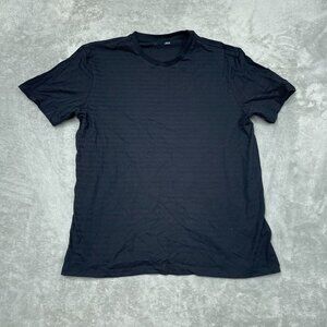 Calvin Klein Mens Black Cotton Shirt Medium CK Logo Lightweight a1118